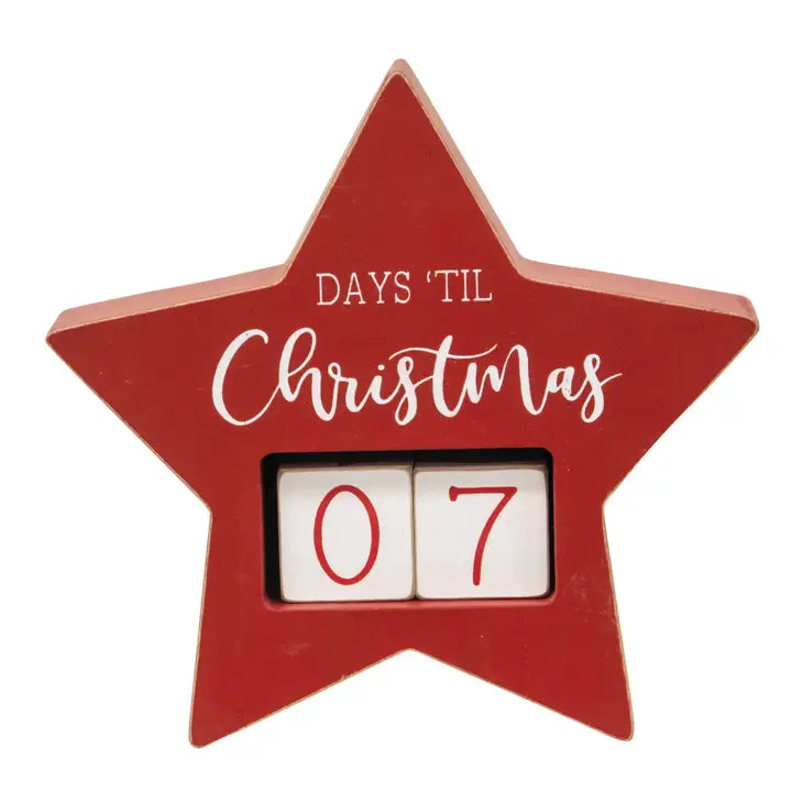 Countdown-Kalender ,,Days Til Christmas" - sternenförmig