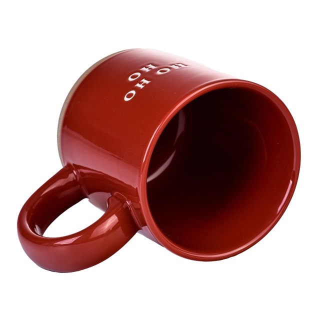 Ho Ho Ho Kaffeetasse aus rotem Steinzeug