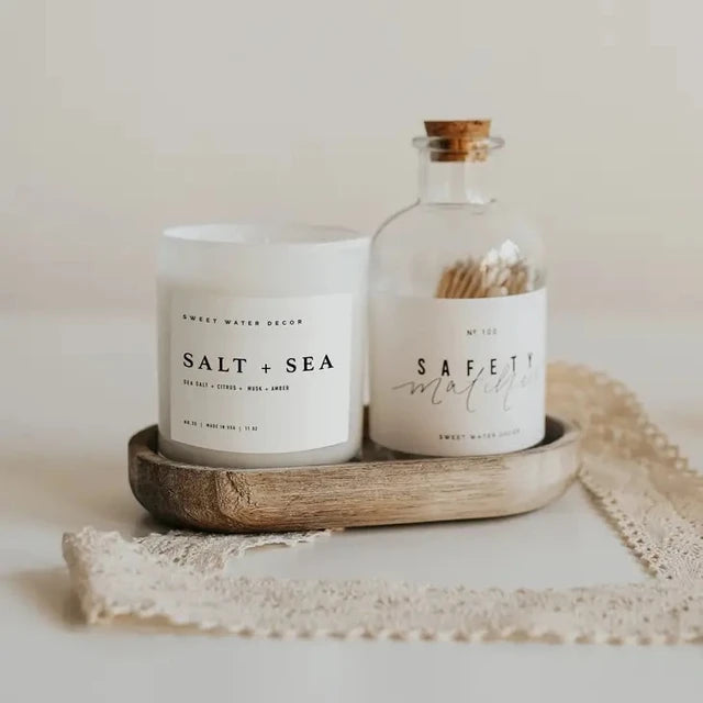 Salt and Sea Soja-Kerze, weißes Glas
