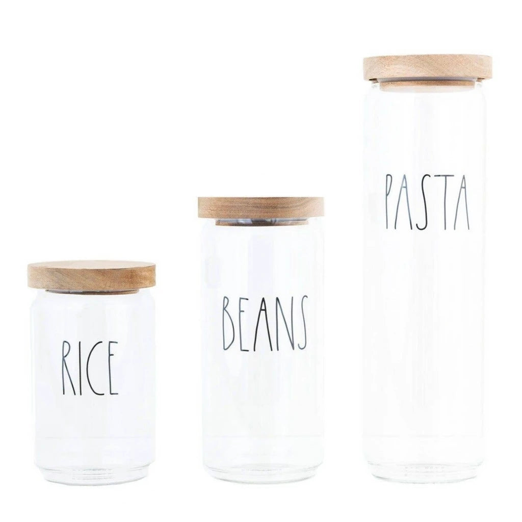 Rae Dunn borosilicate glass canister