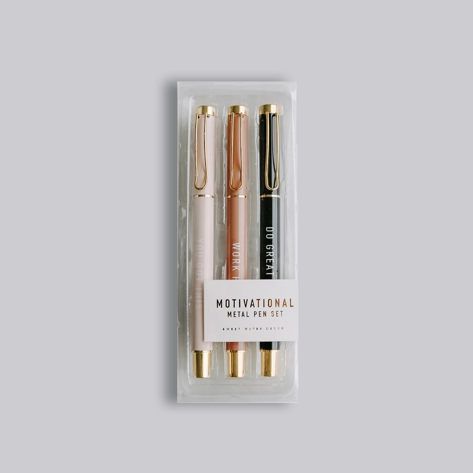 Motivational ballpoint pen set