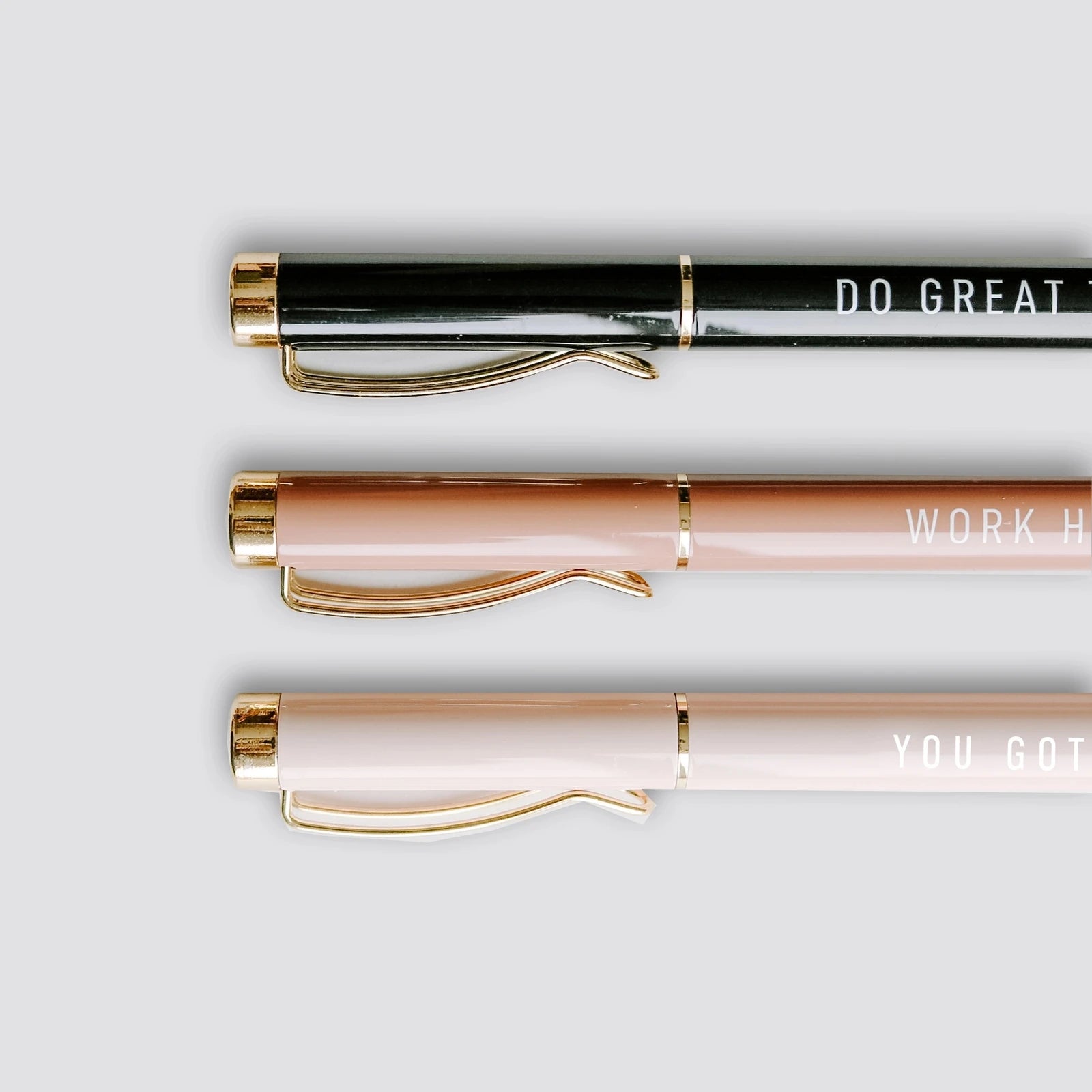 Motivational ballpoint pen set